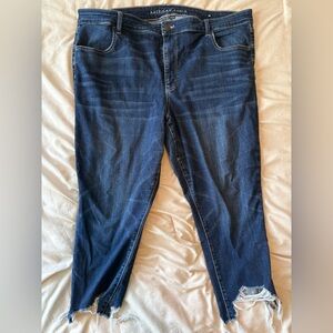 American Eagle Outfitters Dark Blue Straight Leg Jeans